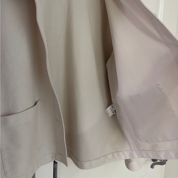 Uniqlo Jersey Relaxed Jacket, Casual Long Sleeve, Natural Beige Size Medium - Picture 4 of 9